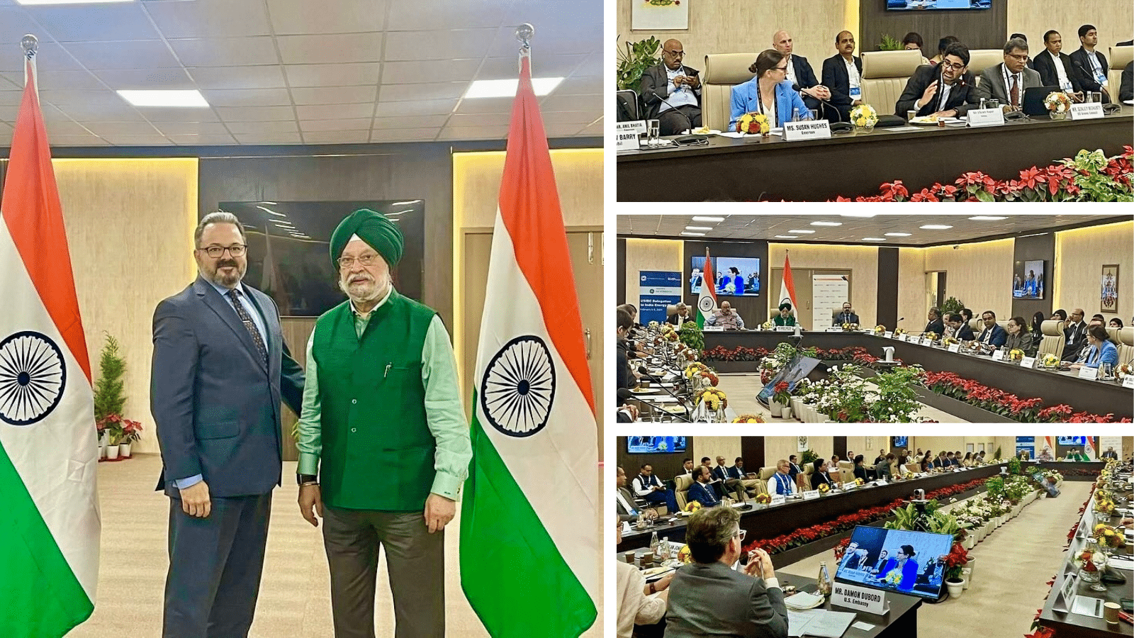 US-India Energy Transition Roundtable with the Minister of Petroleum and Natural Gas, Hardeep Singh Puri. Moderated by Nolty Theriot. Goa, India
