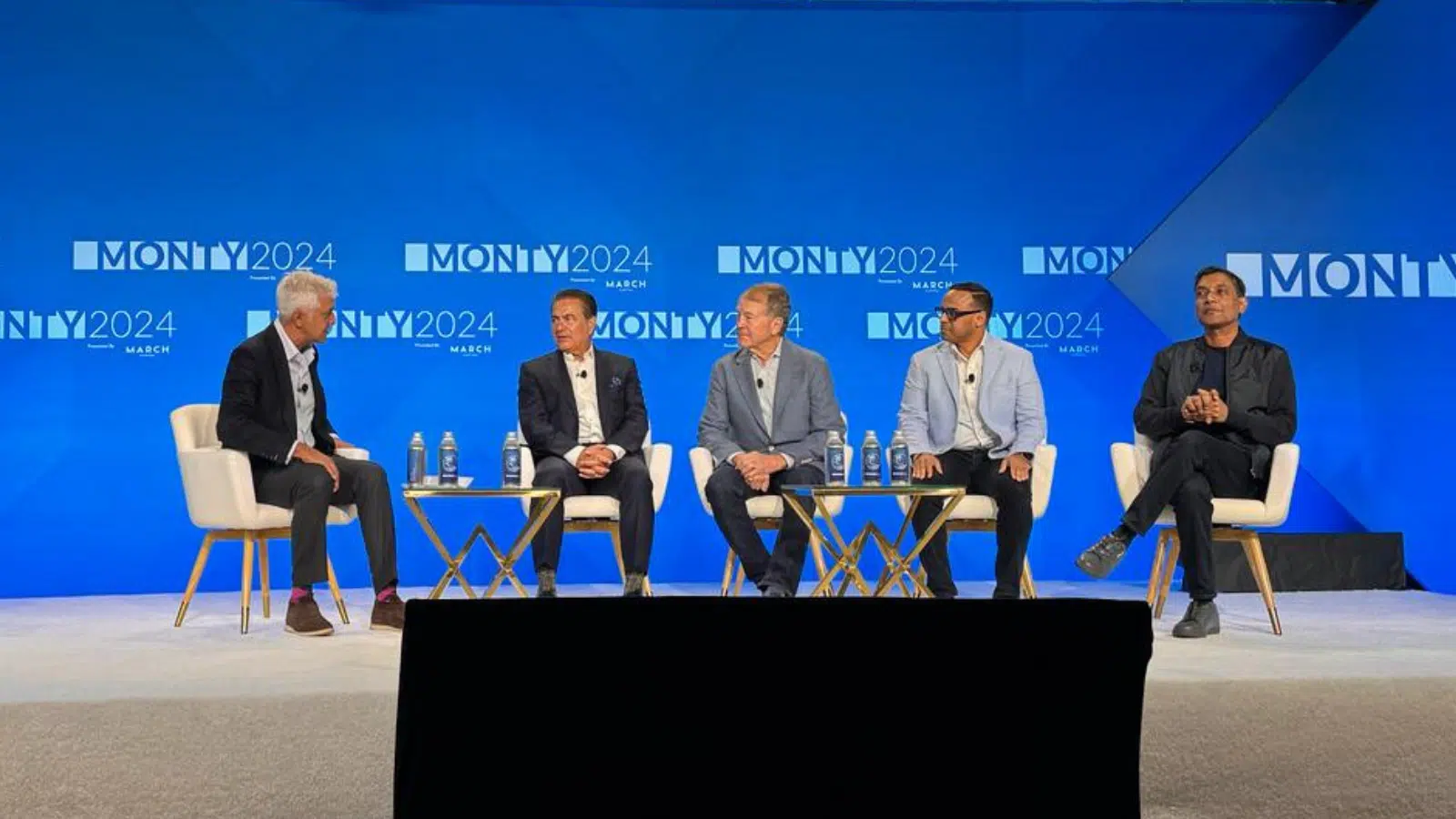 USISPF Chairman  John Chambers  and USISPF President and CEO  Dr. Mukesh Aghi , along with USISPF Board Member,  Umesh Sachdev  of  Uniphore , speak at the  Monty Summit  in Santa Monica, California