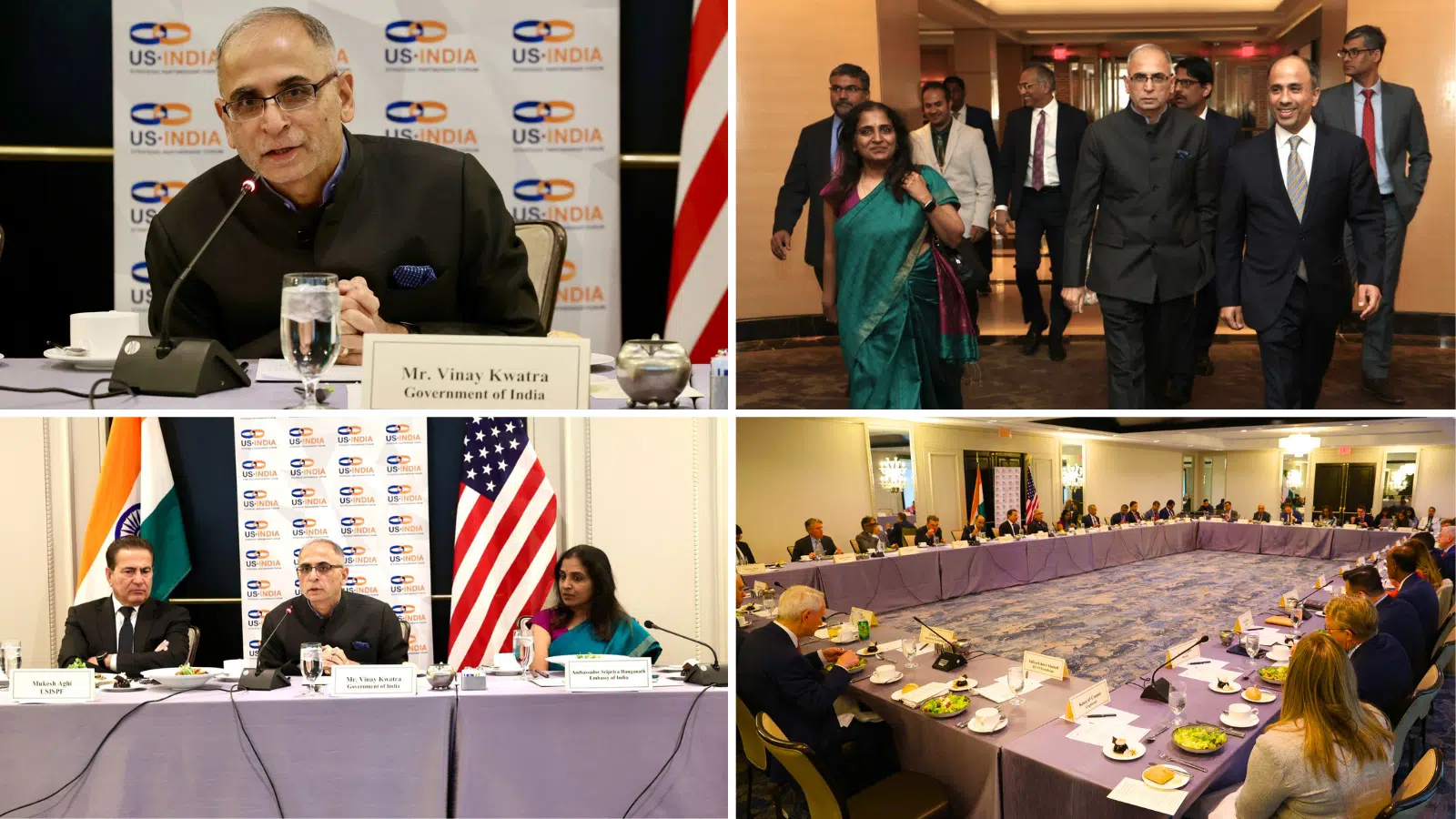 USISPF hosted a luncheon with Foreign Secretary Vinay Mohan Kwatra in Washington, D.C.  (April 12, 2024)