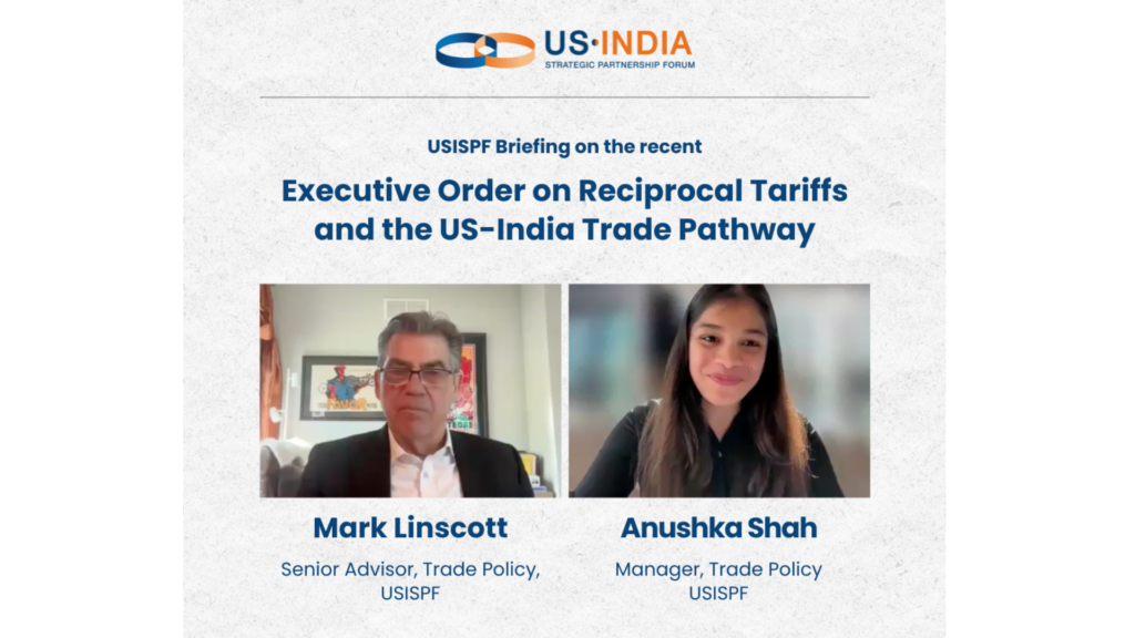 Trade Taskforce briefing to unpack the implications of the Trump administration’s Executive Order on Reciprocal Tariffs and what it means for India’s trade trajectory and ongoing discussions on a Bilateral Trade Agreement (BTA).