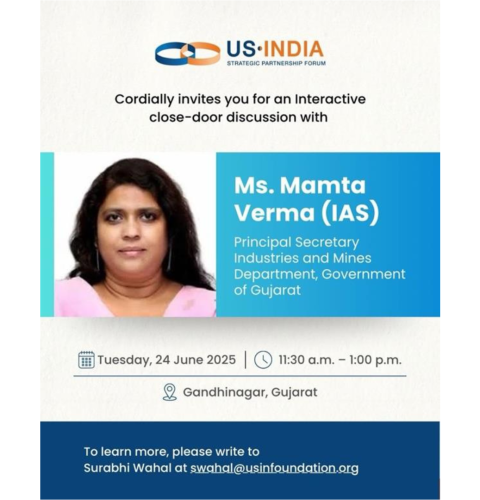 Discussion with Ms. Mamta Verma, Principal Secretary, Industries and Mines Department, Government of Gujarat.